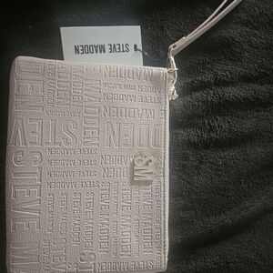 Steve Madden Embossed Pink Wristlet